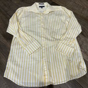 Paul Fredrick Shirt Mens 17.5-33 Slim Fit Staple Cotton (100%)Long Sleeve Stripe